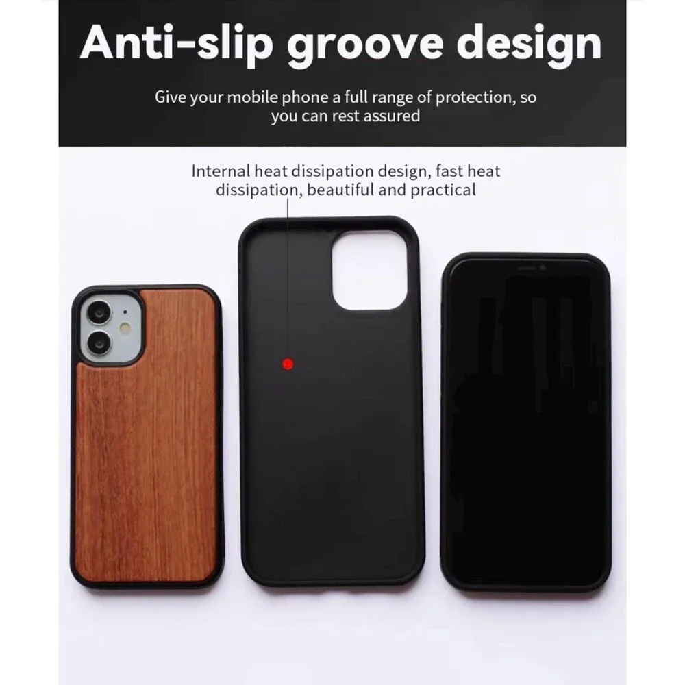 Custom Laser Engraved Wood Backing Phone Case For The Iphone 17 Air